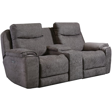 Power Headrest Loveseat w/ Console, Hidden C